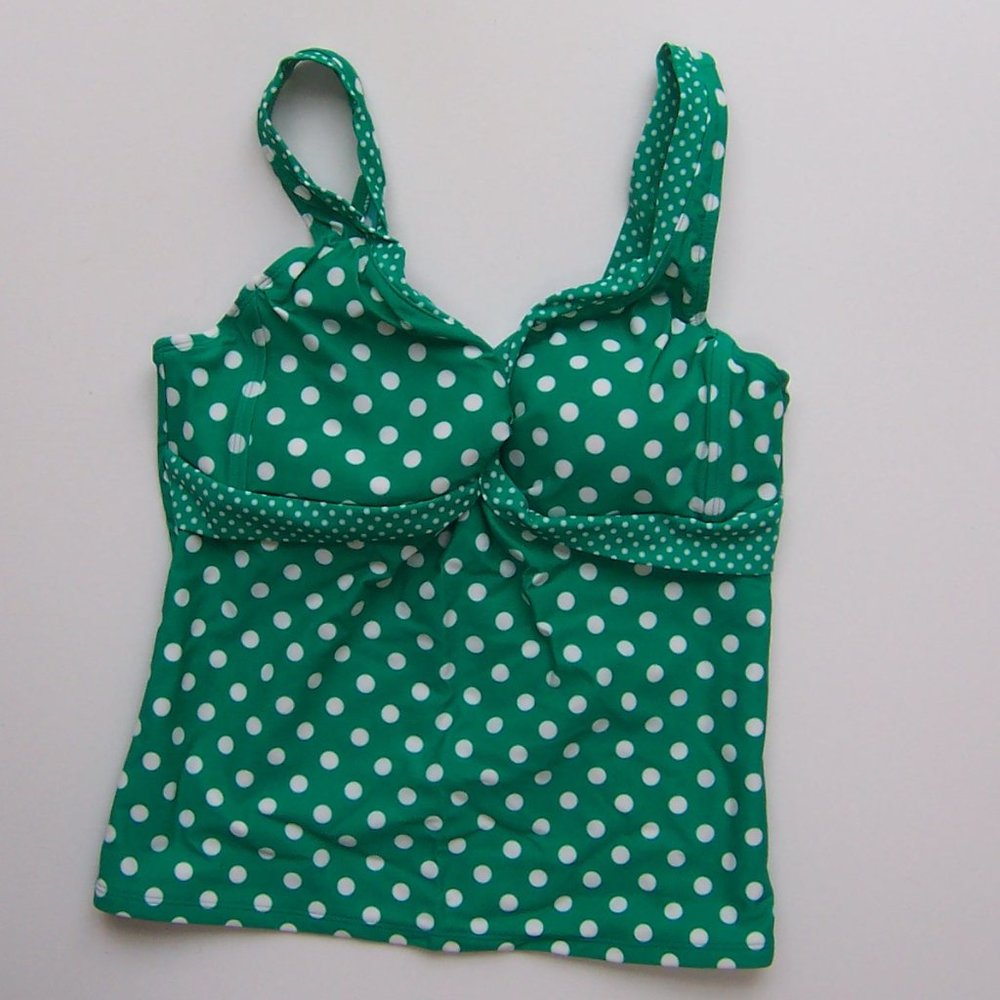 BODEN Twist Front Polkadot Tankini